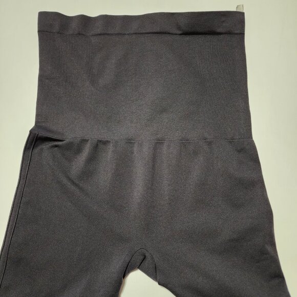 Spanx Black Stretch Knit Super High Rise Leggings Shapewear Slimming - Picture 2 of 4